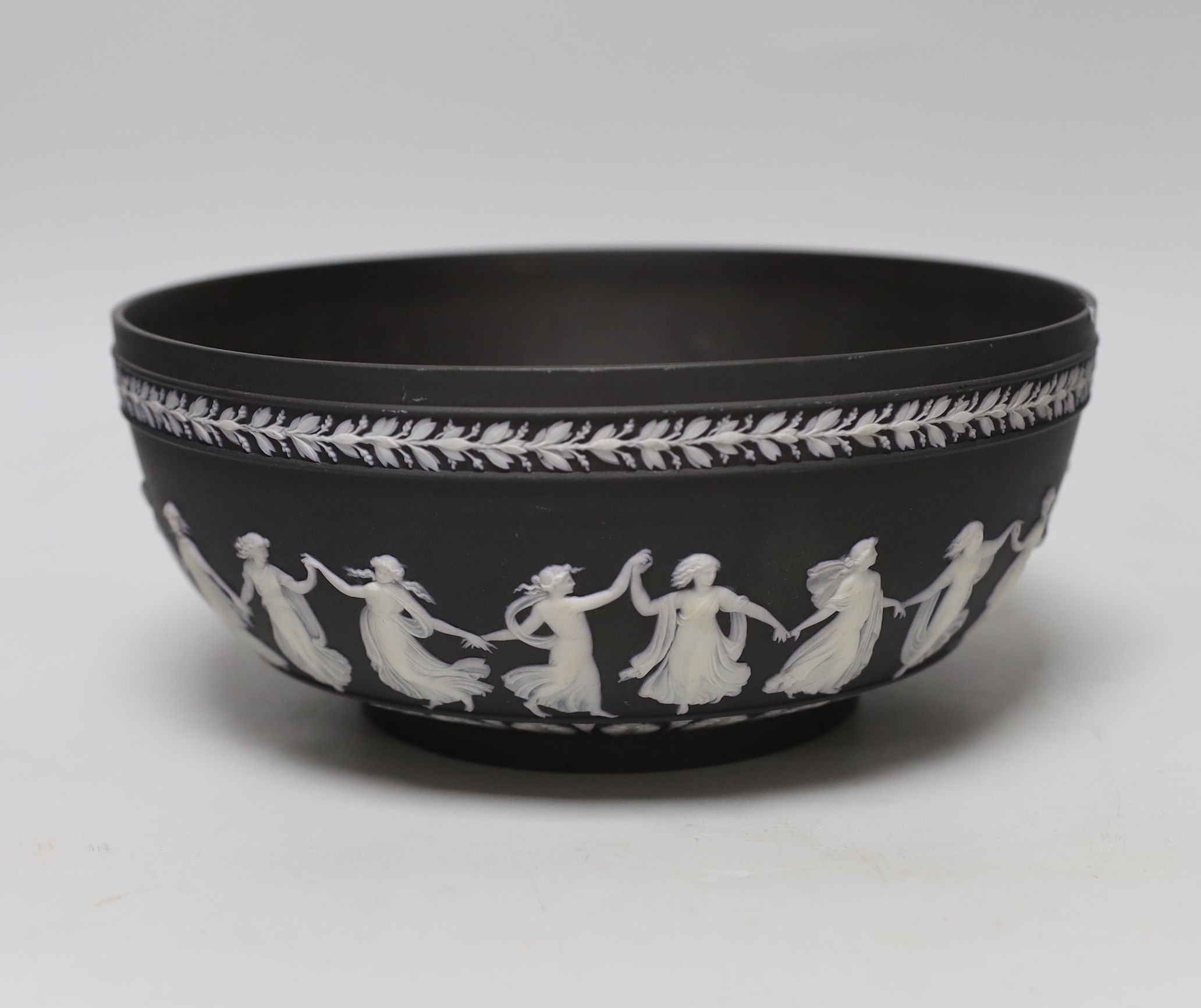 A Wedgwood Black Basalt fruit bowl, 25cm